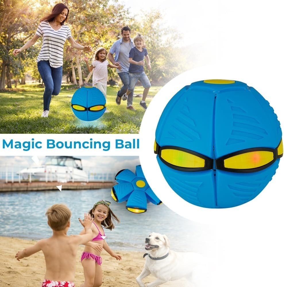 Family playing with Magic Meta Ball